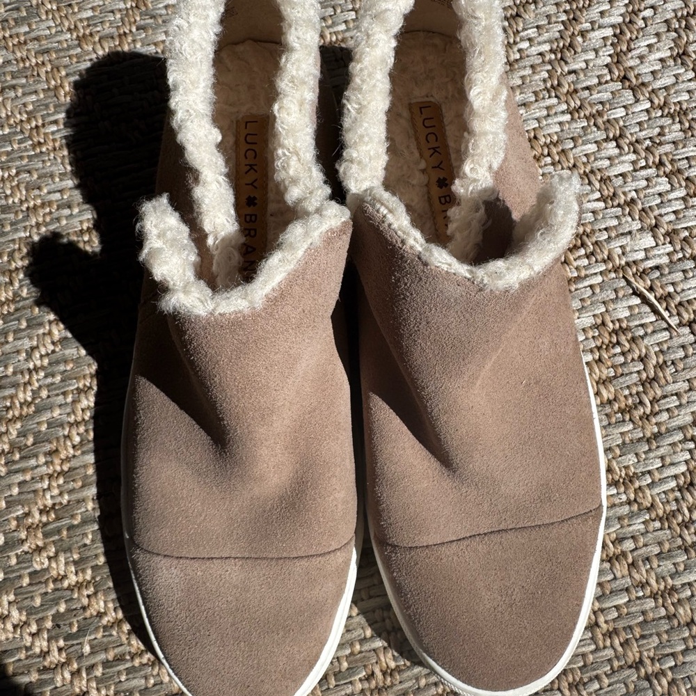 Lucky Brand Women's Tan Suede Slip-On Shoes